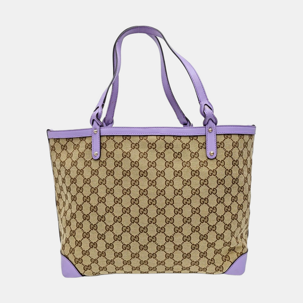 Monogram Canvas Tote Bag Brown