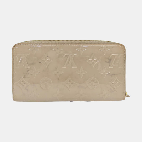 ZIPPY Monogram Patent Leather Gray Wallet