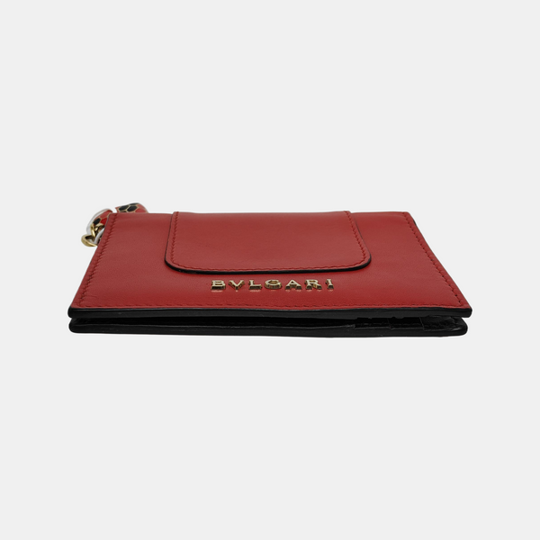 SERPENTI FOREVER Quilted Calfskin Red Card Holder