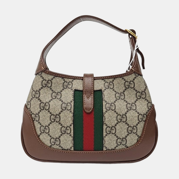 Jackie 1961 Mini Monogram Coated Canvas Beige