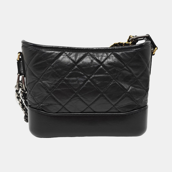 GABRIELLE Small Quilted Calfskin Black