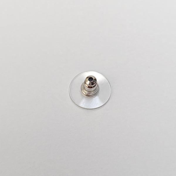 CC Logo Metal Gray Stud Earrings