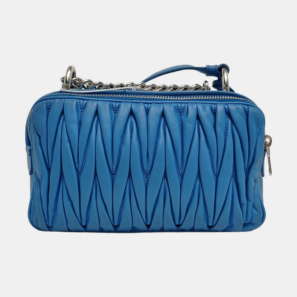 Matelassé Quilted Lambskin Blue