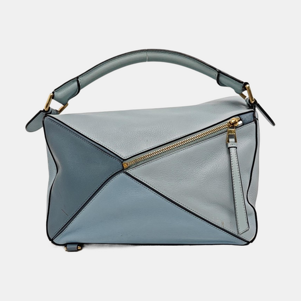 Puzzle Medium Calfskin Blue