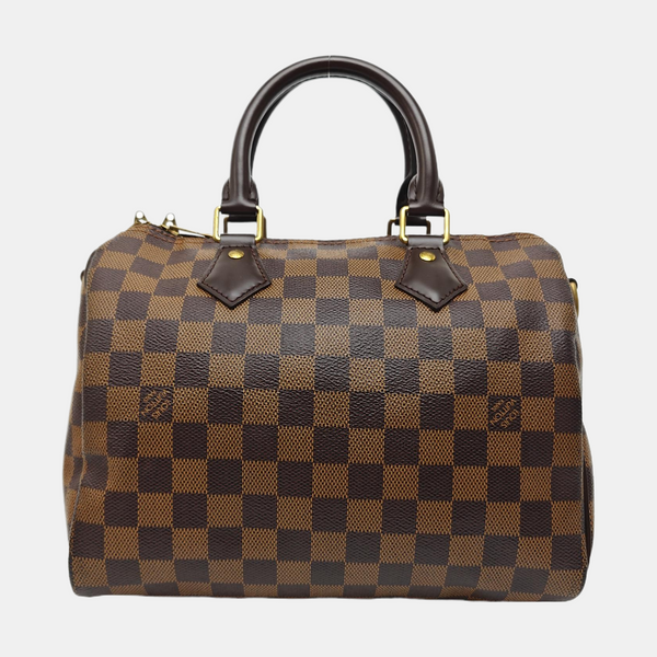 SPEEDY 25 Damier Ebene Coated Canvas Brown