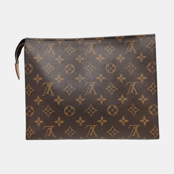 TOILET POCKET 26 Monogram Coated Canvas Brown