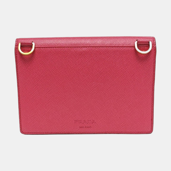 Saffiano Calfskin Shoulder Bag Mini Red