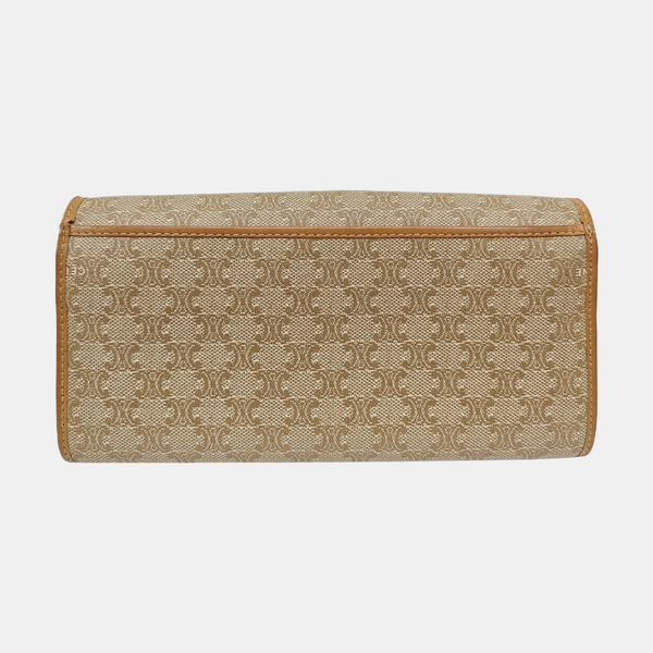 Coated Canvas Wallet Beige