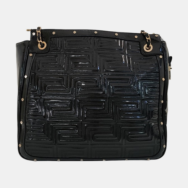 Patent Leather Shoulder Bag Black