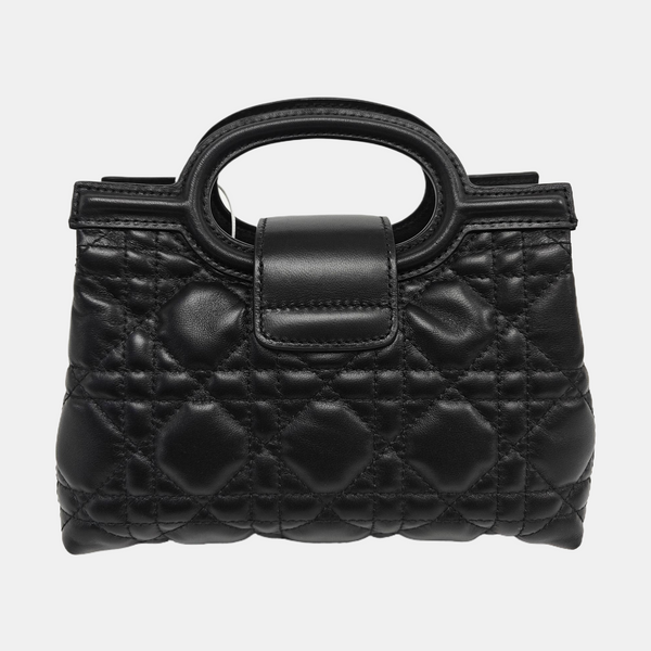 Jolie Top Handle Mini Cannage Lambskin Black
