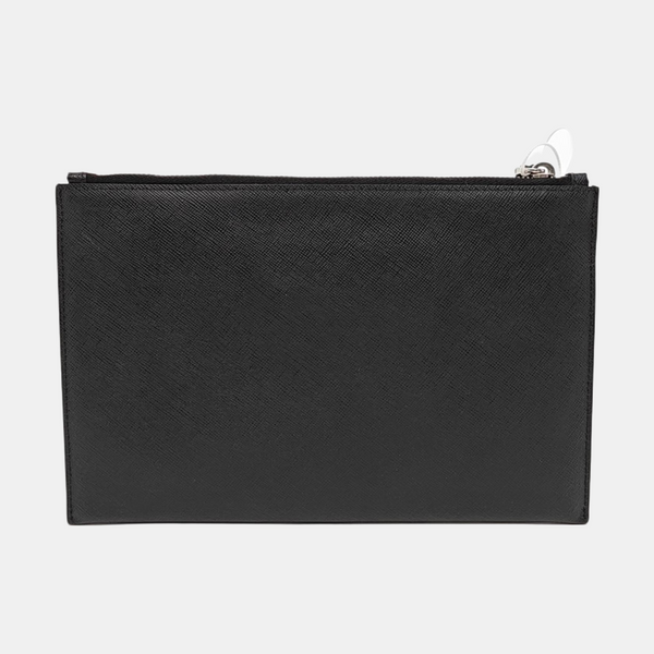 Saffiano Calfskin Clutch Black