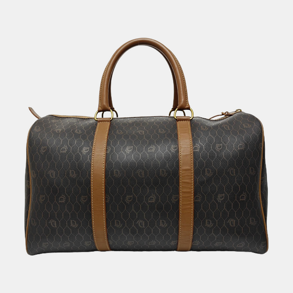 Oblique Coated Canvas Shoulder Bag Black