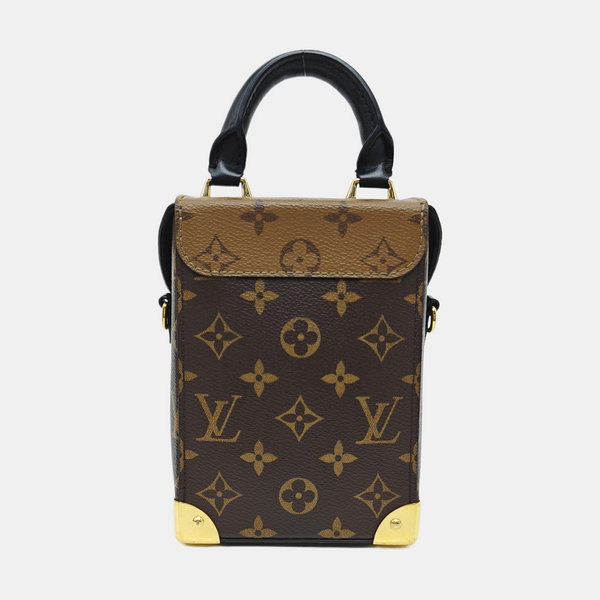 CAMERA BOX Monogram Coated Canvas Brown