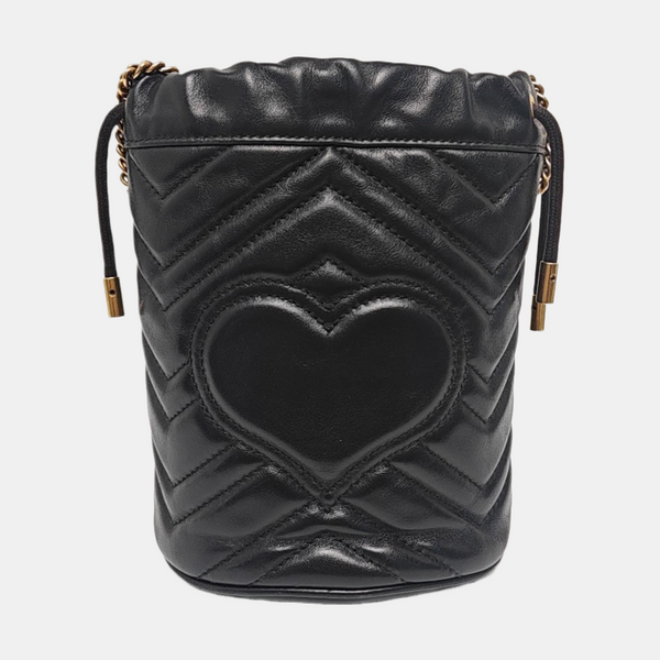 GG Marmont Mini Quilted Calfskin Black