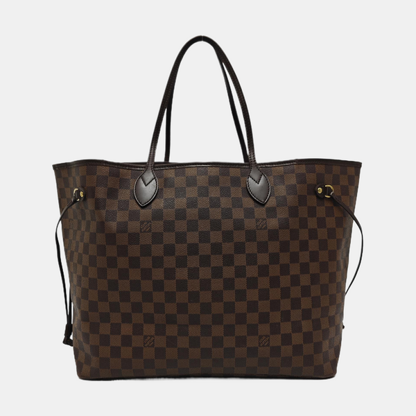 NEVERFULL GM Damier Ebene Coated Canvas Brown