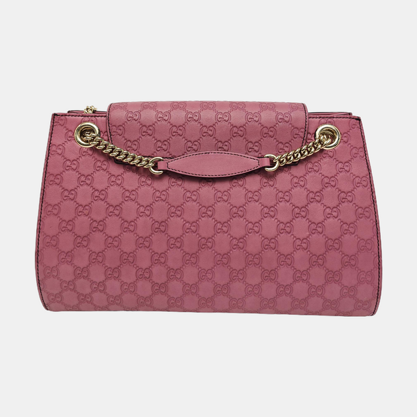 Emily Chain Monogram Calfskin Pink