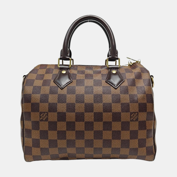 SPEEDY 25 Damier Ebene Coated Canvas Brown
