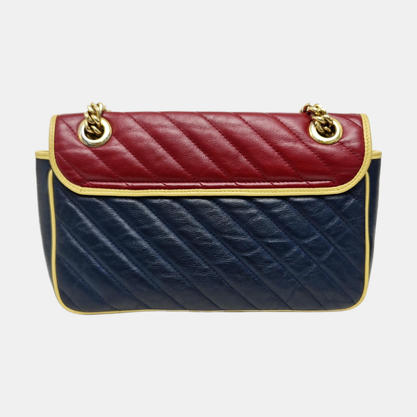 GG Marmont Medium Quilted Calfskin Multicolor