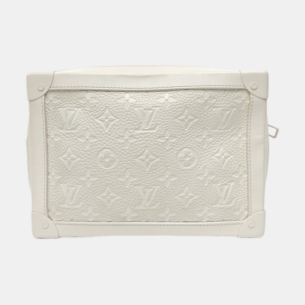 SOFT TRUNK Monogram Calfskin White