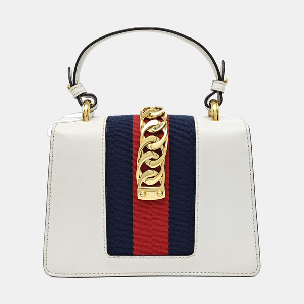 Sylvie Mini Calfskin White