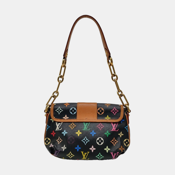 ANNIE Monogram Coated Canvas Black