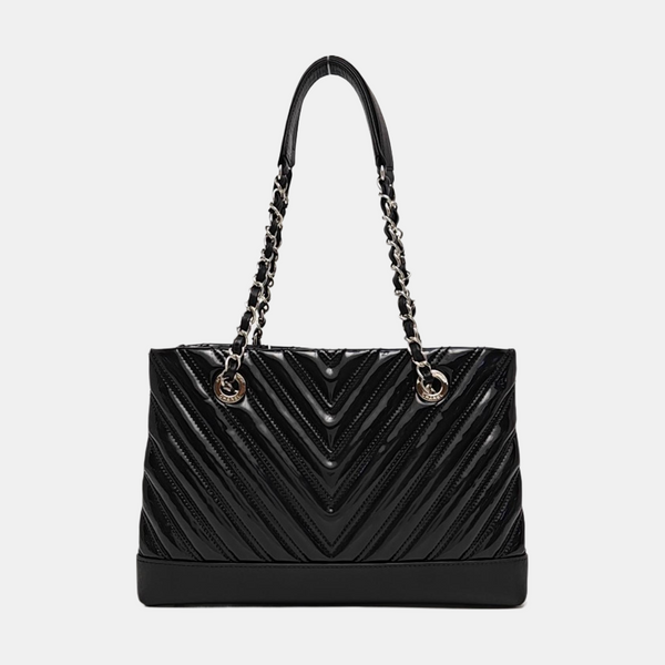 Chevron Calfskin Black