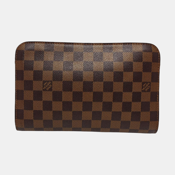 SAINT LOUIS Damier Ebene Coated Canvas Brown