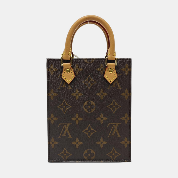 SAC PLAT Mini Monogram Coated Canvas Brown
