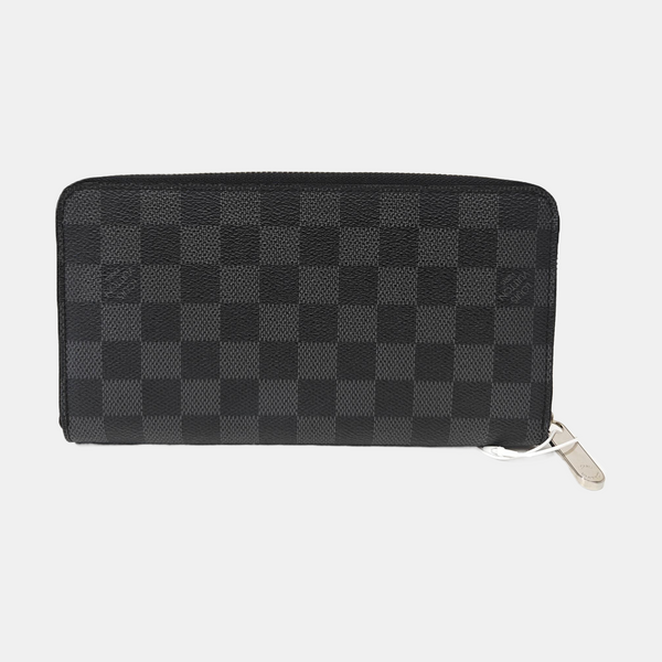 ZIPPY Damier Graphite Coated Canvas Gray Wallet