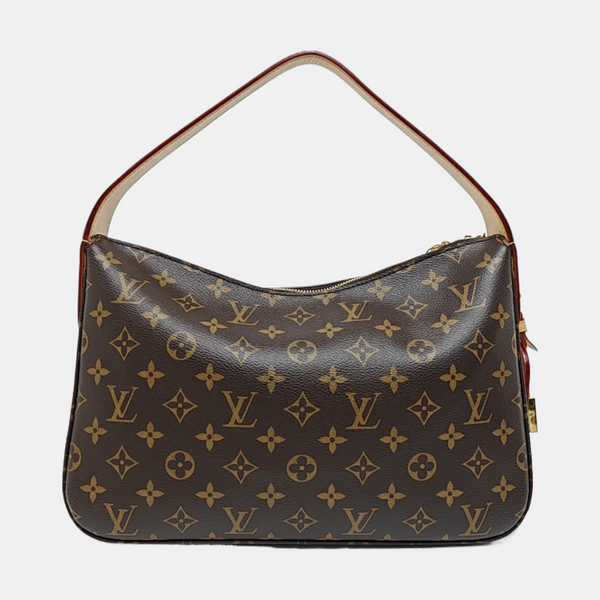 SLOUCHY PM Monogram Coated Canvas Brown