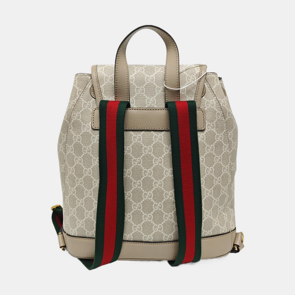 Monogram Coated Canvas Backpack Beige