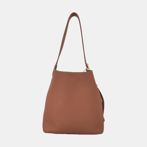 LOW KEY HOBO PM Monogram Calfskin Brown