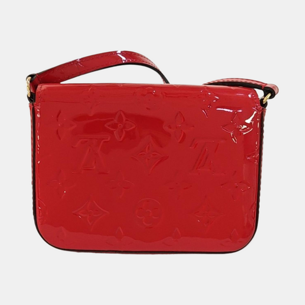 SAC LUCIE Mini Monogram Patent Leather Red