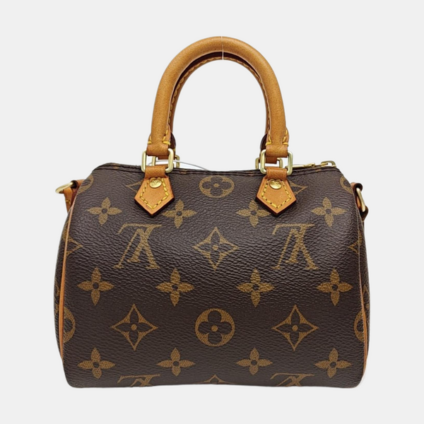 SPEEDY Nano Monogram Coated Canvas Brown