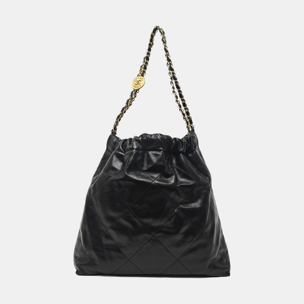 CHANEL 22 Medium Quilted Calfskin Black