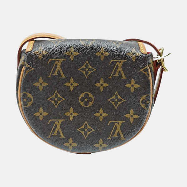 TAMBOURINE Monogram Coated Canvas Brown