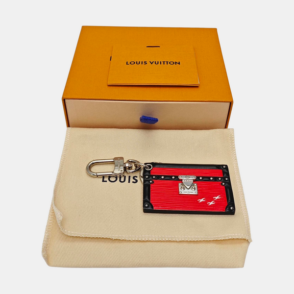 Leather Bag Charm Red