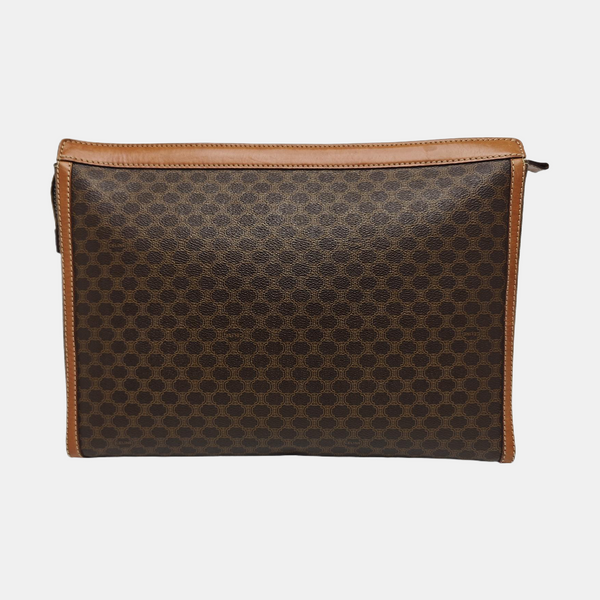 MACADAM CLUTCHES Coated Canvas Brown