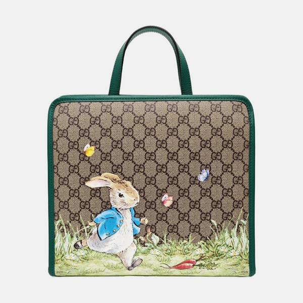 Monogram Coated Canvas Tote Bag Beige