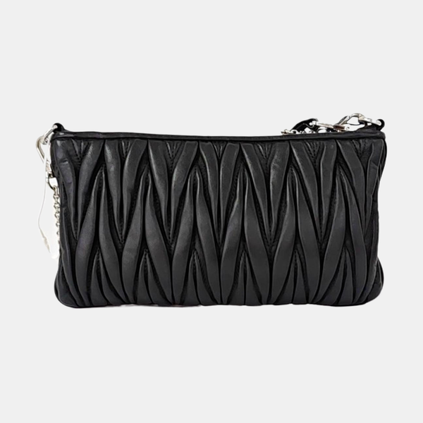 Matelassé Quilted Calfskin Black