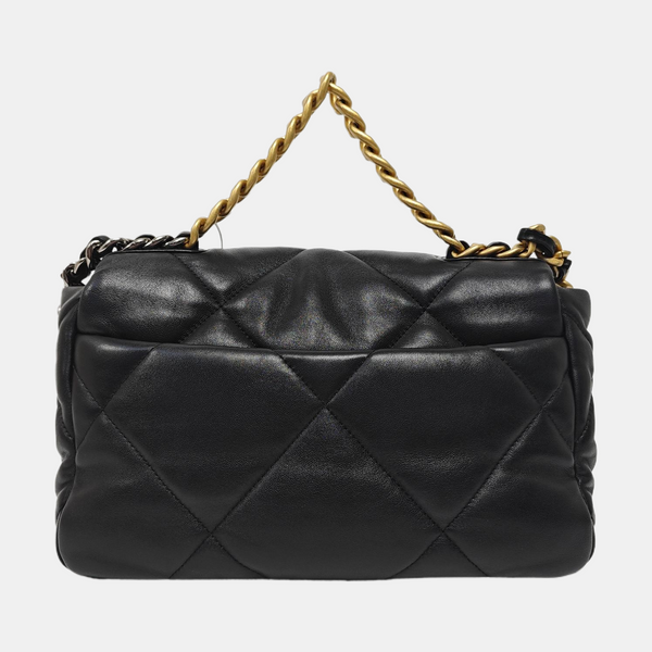 CHANEL 19 Small Quilted Lambskin Black