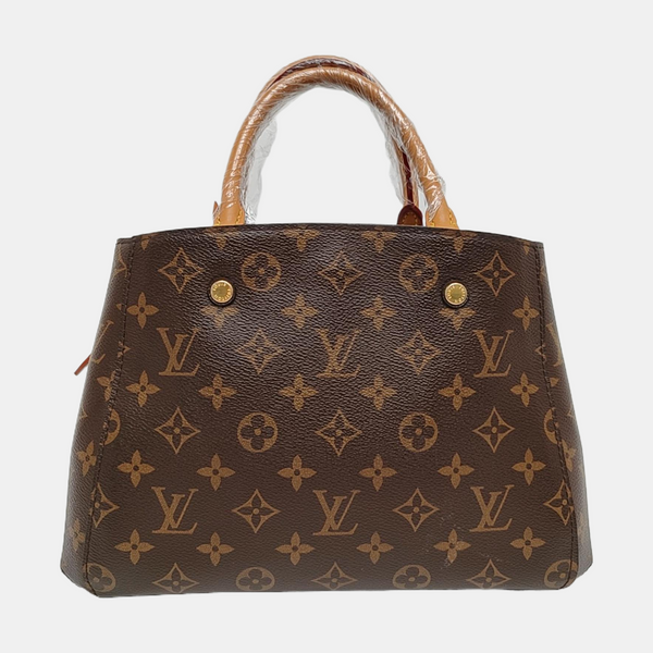 MONTAIGNE BB Monogram Coated Canvas Brown