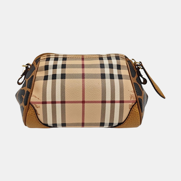 Coated Canvas Shoulder Bag Brown