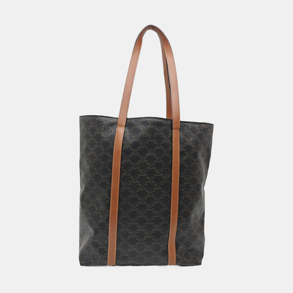 Coated Canvas Tote Bag Brown