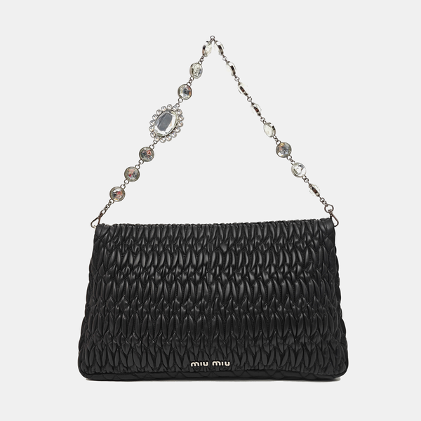 Crystal Quilted Lambskin Black