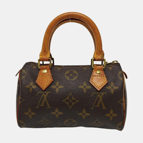SPEEDY Nano Monogram Coated Canvas Brown
