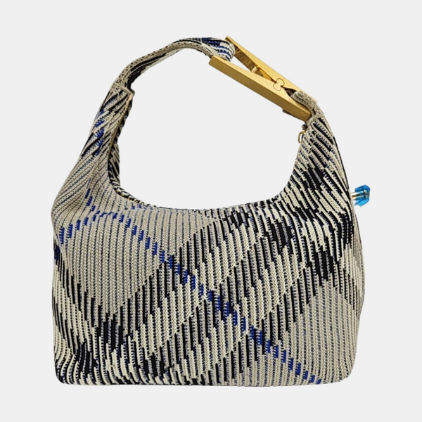 Fabric Top Handle Bag Mini Gray