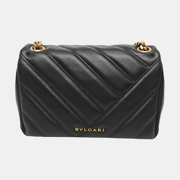 SERPENTI CABOCHON Small Quilted Calfskin Black