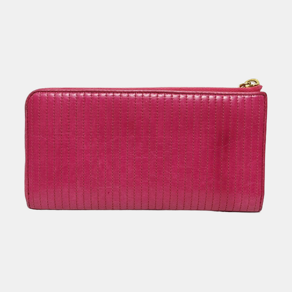 Miu Délice Quilted Lambskin Red Wallet