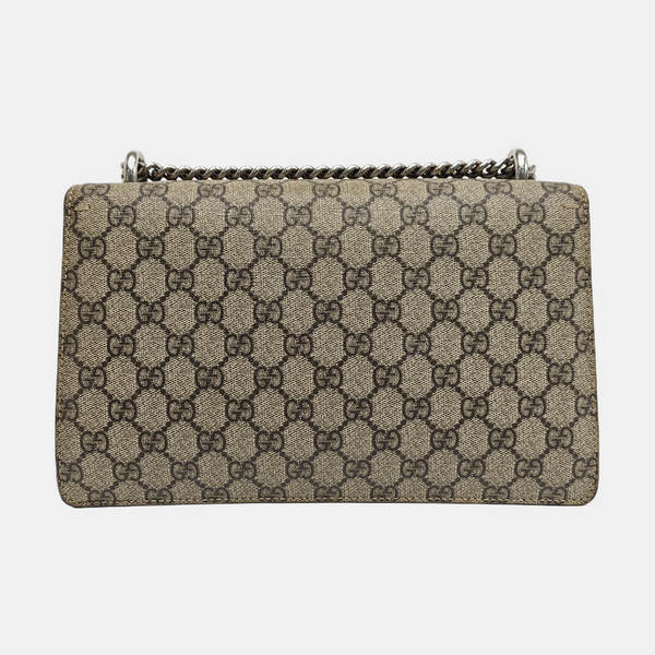 Dionysus Small Monogram Coated Canvas Beige